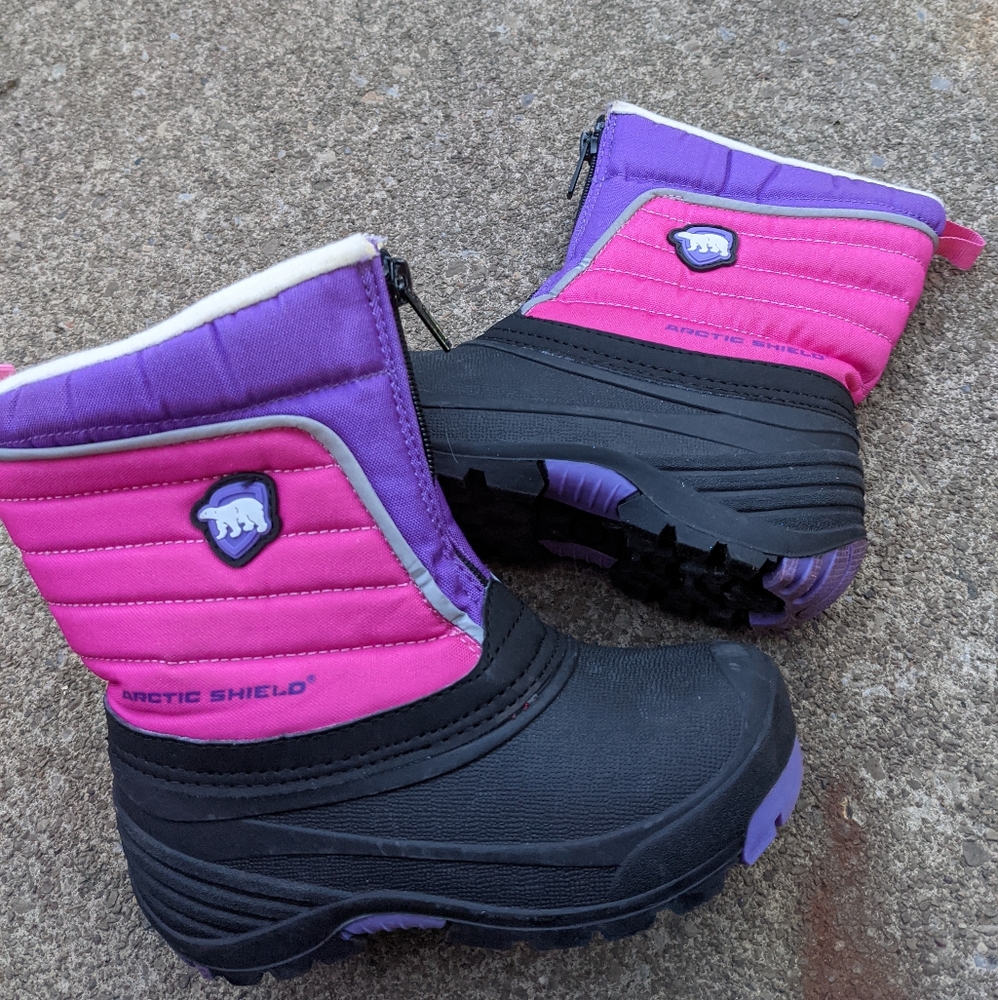 Girls Artic Shield Zip Up Snow Winter Boots Size 10 NWOT